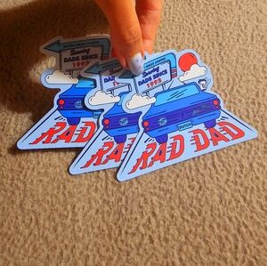 Set of 3 Dutch Bros Limited Edition Stickers  " Rad Dad " NWT✨️